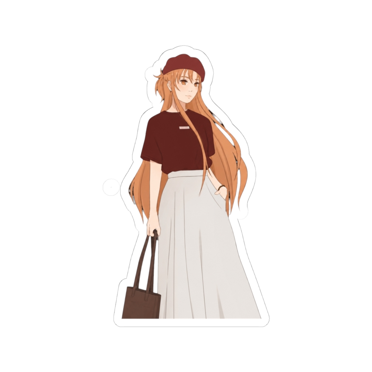 Sword Art Online Asuna in Casual Clothes Sticker - alternate angle 2, merchandise