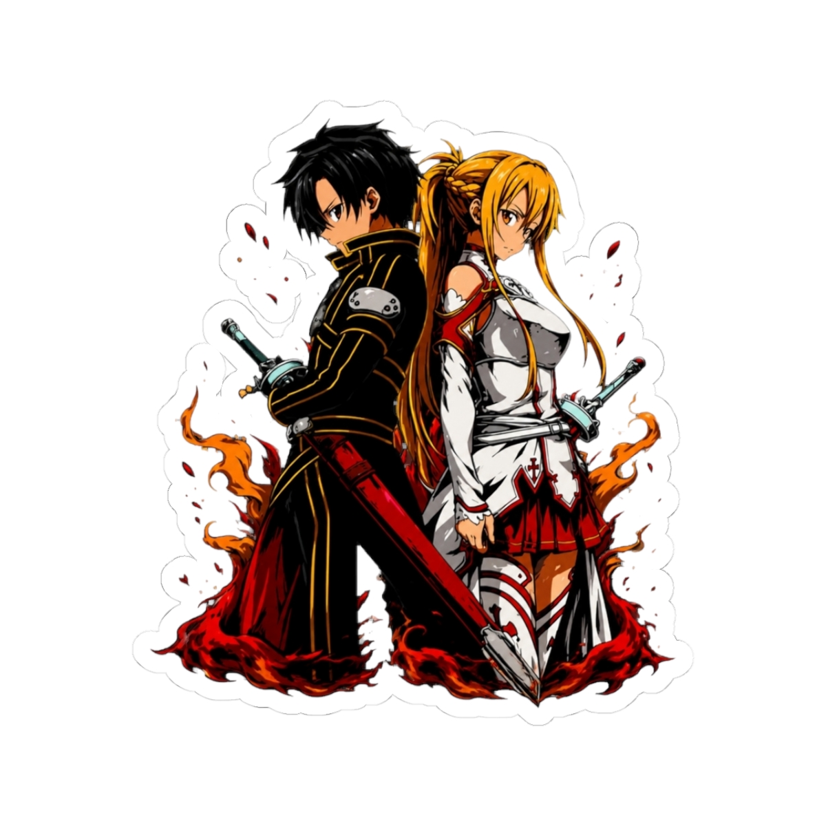 kirito and asuna Sticker | Sword Art Online