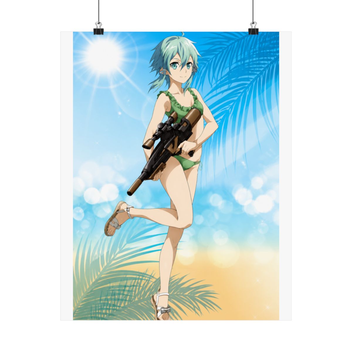 SaleLimitedPre-ownedPre-orderBack-orderOrder ClosedSword Art Online New Illustration Sinon Water Gun Battle ver. A3 Matte Finished PosterArma Bianca110 JPY880 - alternate angle 4, merchandise