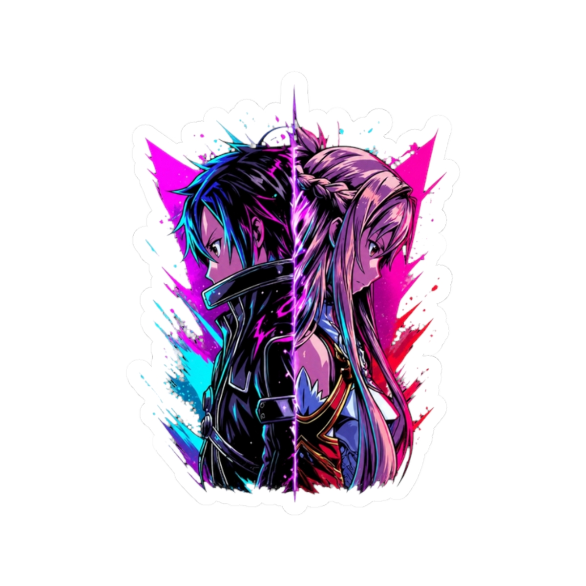 Kirito and Asuna Sticker | Sword Art Online - alternate angle 3, merchandise
