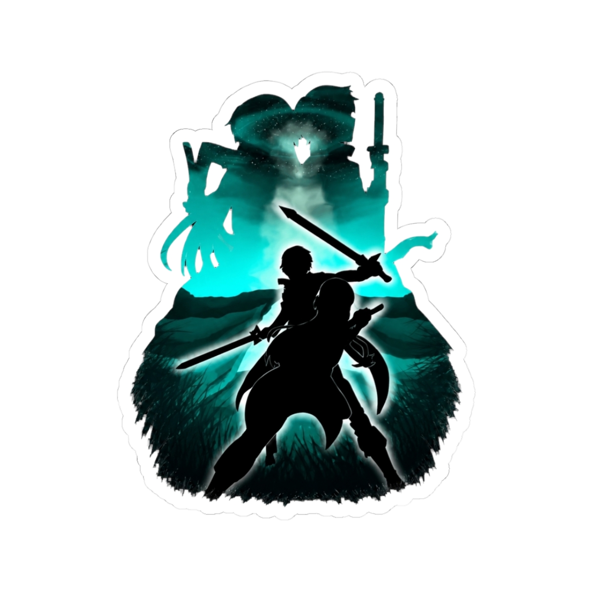 Kirito And Asuna Sword Art Online Silhouette