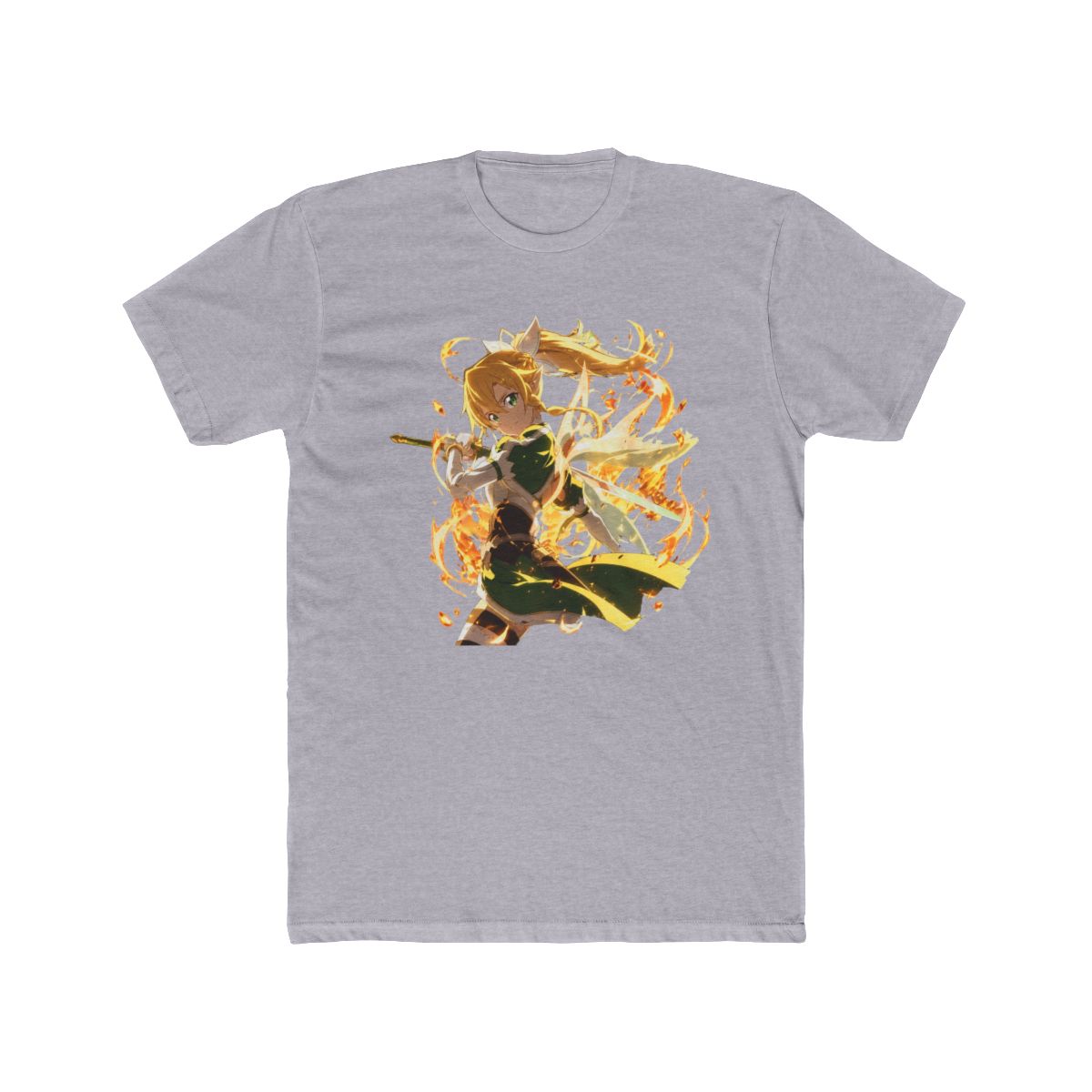 Leafa Sword Art Online Anime Girl Waifu Fire Fantasy Action Scene