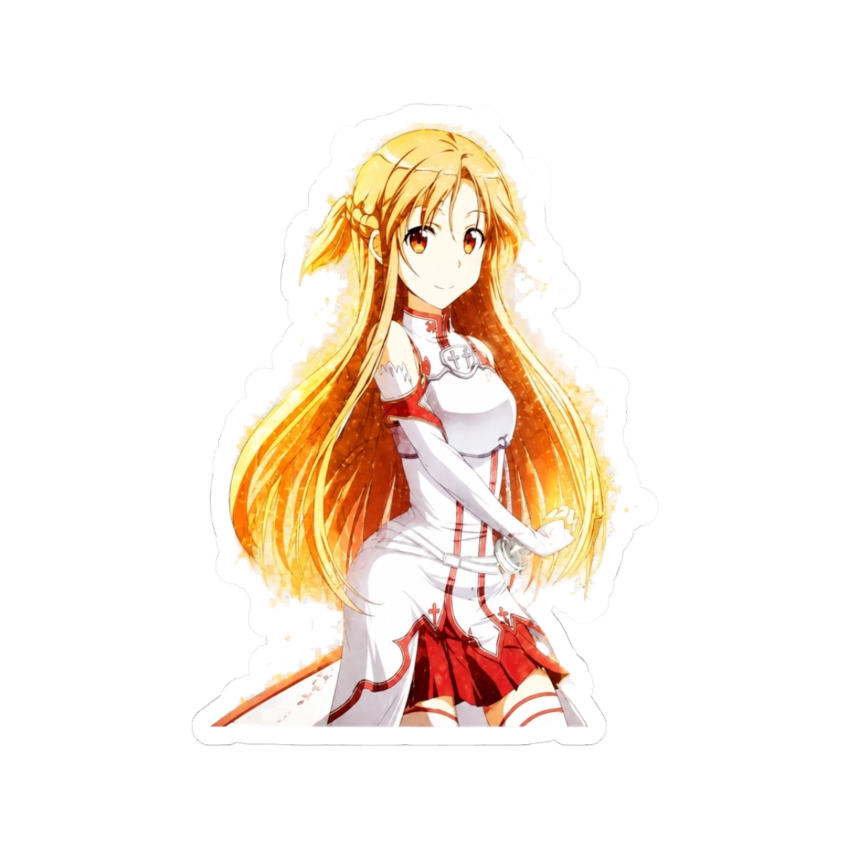 Asuna Sword Art Online Golden Warm Glow Elegant Long Hair Sparkle