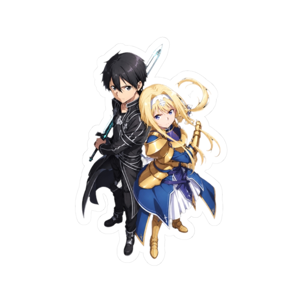 Alice Zuberg Sword Art Online anime fantasy knight sacred sword blue gold anime girl - alternate angle 3, merchandise