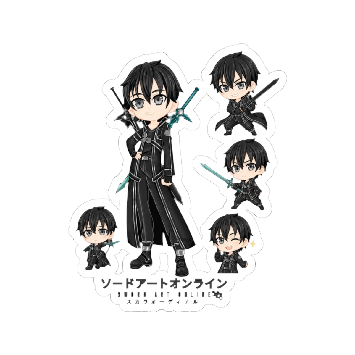 Chibi design inspired by Kirito from the anime Sword Art Online