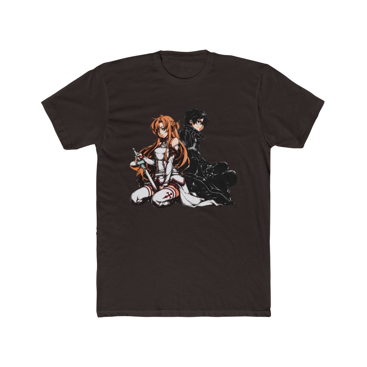 Asuna And Kirito Sword Art Online Art T Shirt - alternate angle 2, merchandise