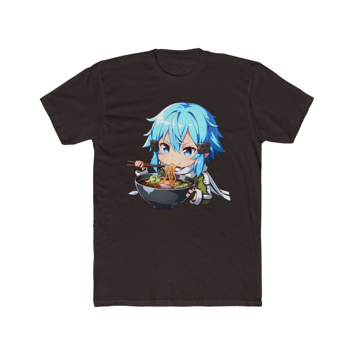Sinon Sword Art Online Anime Sniper Girl Ramen Bite T Shirt - alternate angle 2, merchandise