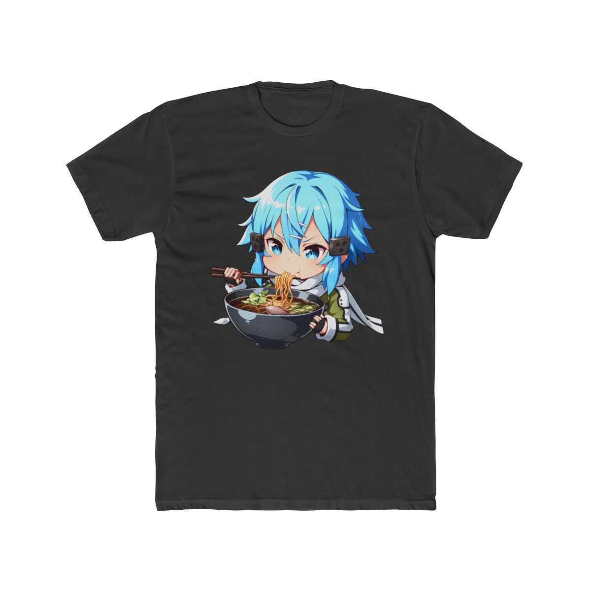 Sinon Sword Art Online Anime Sniper Girl Ramen Bite T Shirt - alternate angle 5, merchandise