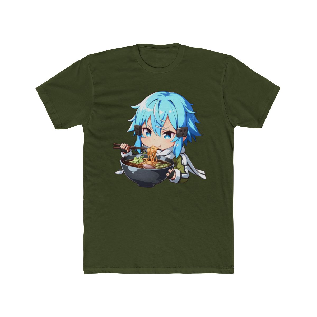 Sinon Sword Art Online Anime Sniper Girl Ramen Bite T Shirt - alternate angle 4, merchandise