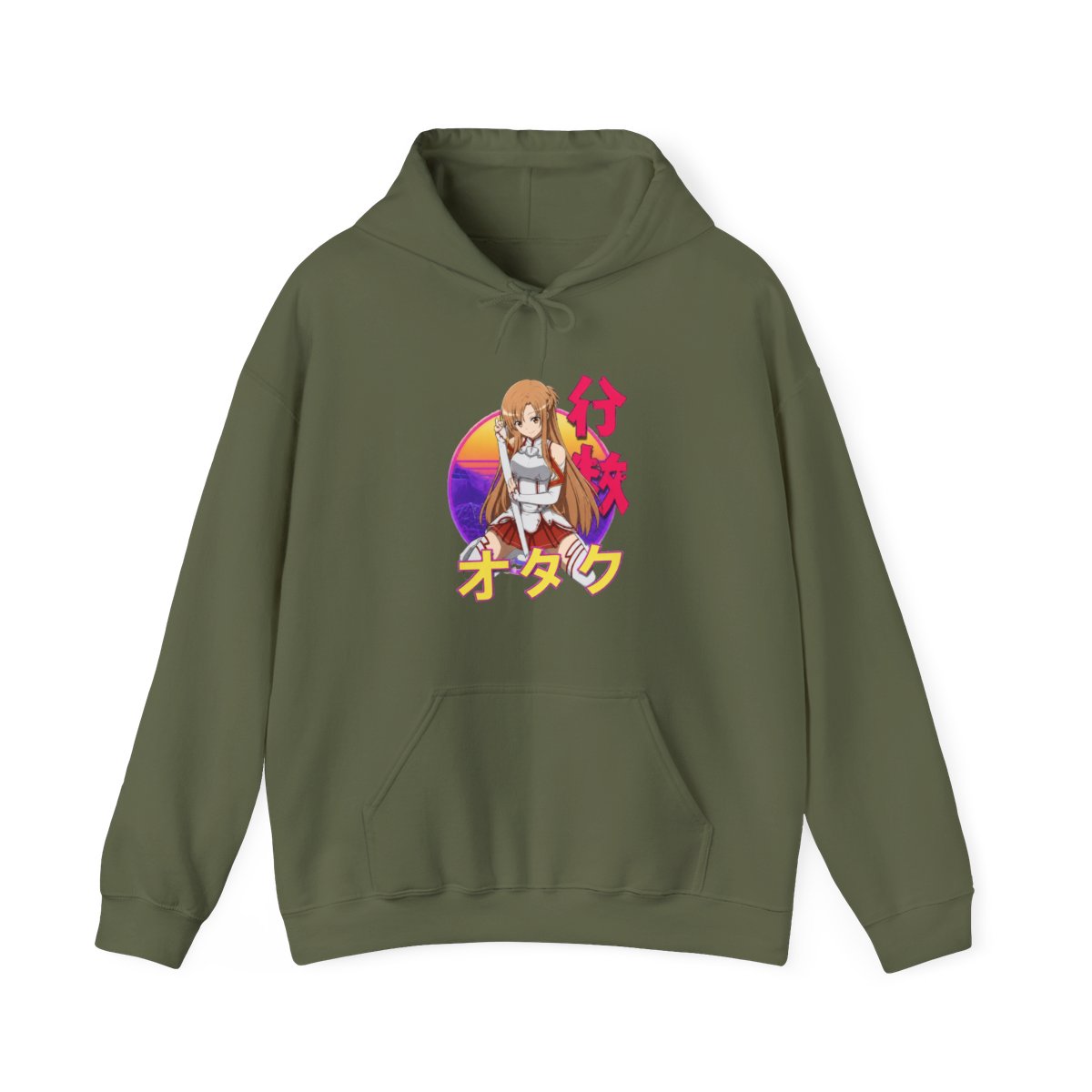Asuna Yuuki Retro Sunset Design Hoodie | Sword Art Online - alternate angle 4, merchandise
