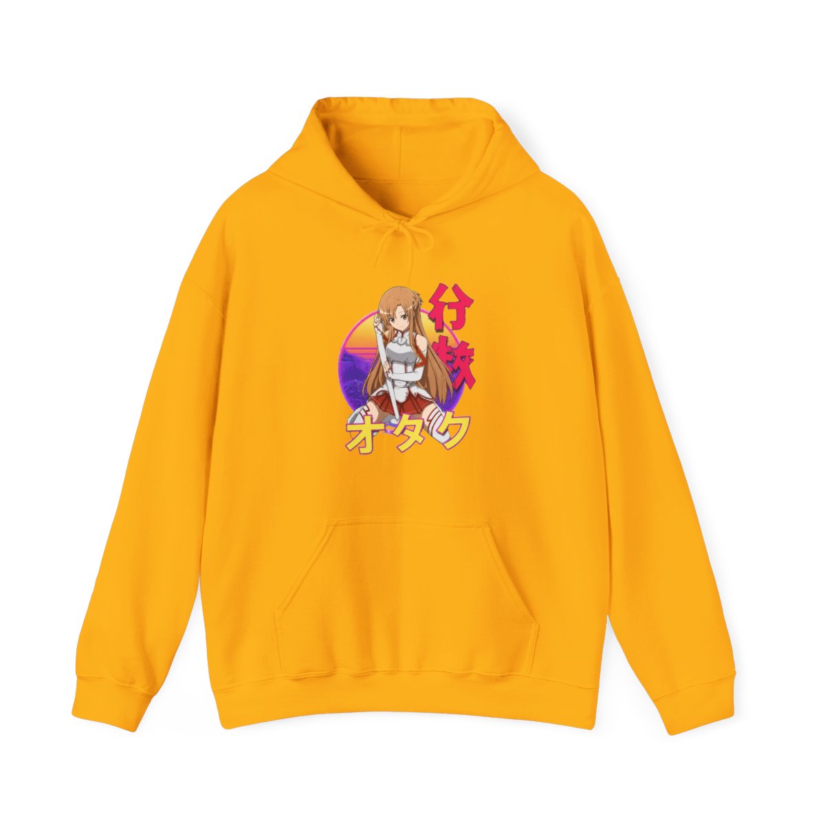 Asuna Yuuki Retro Sunset Design Hoodie | Sword Art Online - alternate angle 2, merchandise