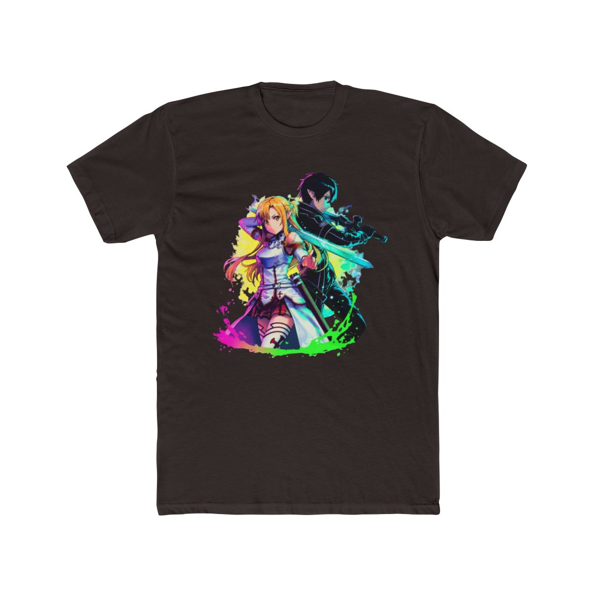 Kirito And Asuna Playful Art T Shirt | Sword Art Online - alternate angle 2, merchandise