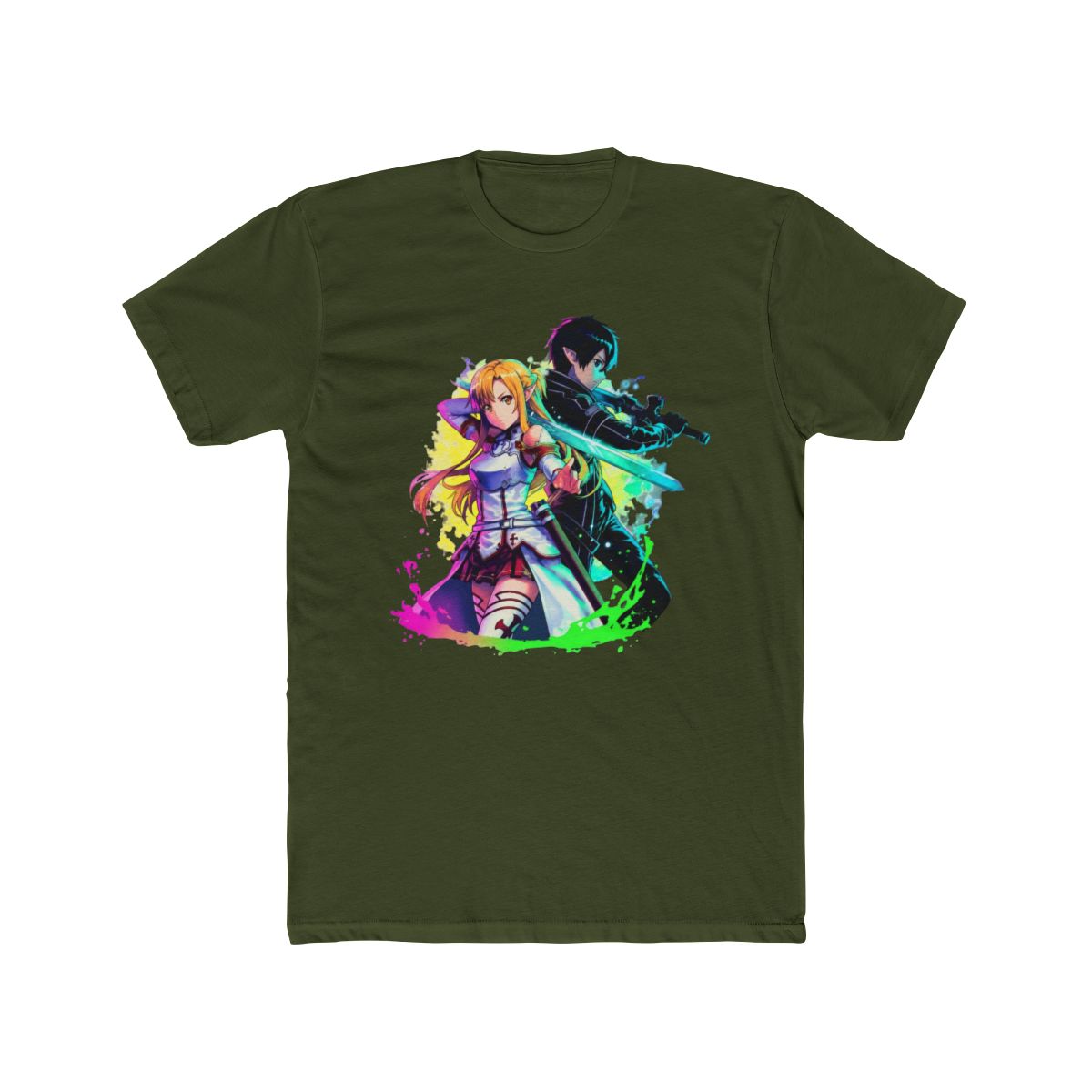 Kirito And Asuna Playful Art T Shirt | Sword Art Online - alternate angle 4, merchandise