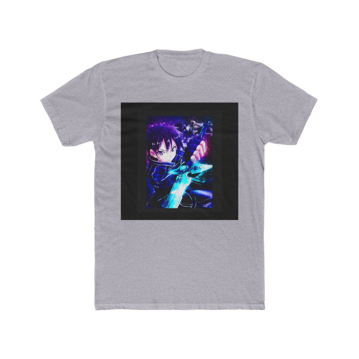 Kirito Sword Art Online Blue Aura Neon Cosmic Heroic Focus T Shirt