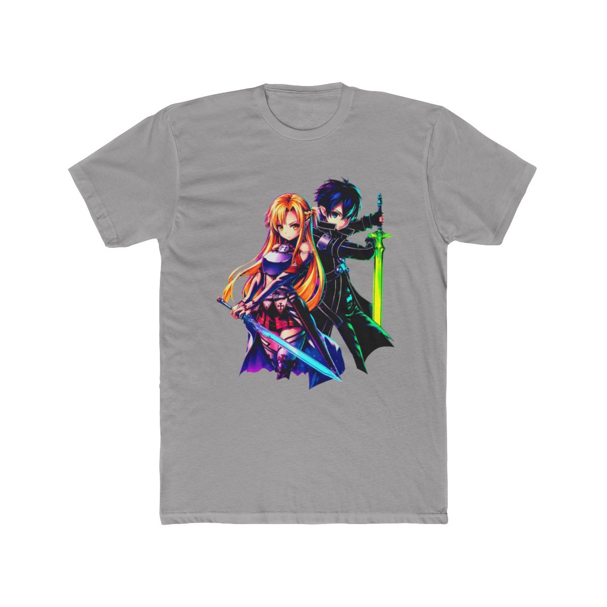 Kirito And Asuna Chibi Art T Shirt | Sword Art Online - alternate angle 2, merchandise